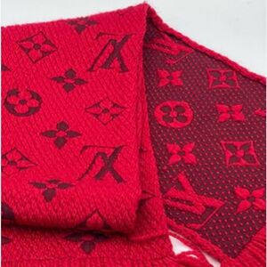 Louis Vuitton Vibrant Red Monogram Scarf